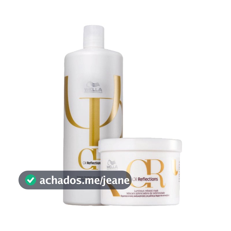 Kit Wella Oil Reflections Shampoo 1L e Máscara 500g