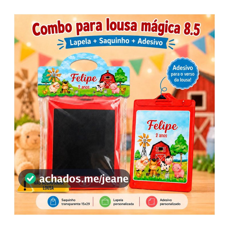 COMBO PERSONALIZADO PARA LOUSA MÁGICA 8,5”