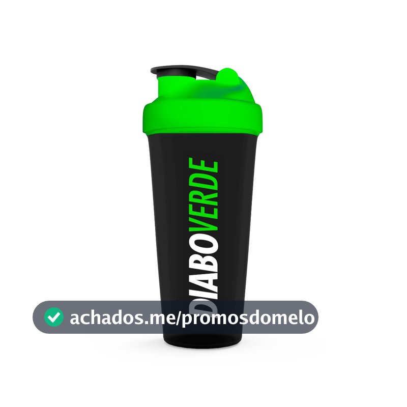 Coqueteleira Fumê Tampa Verde 600ml - Diabo Verde - FTW