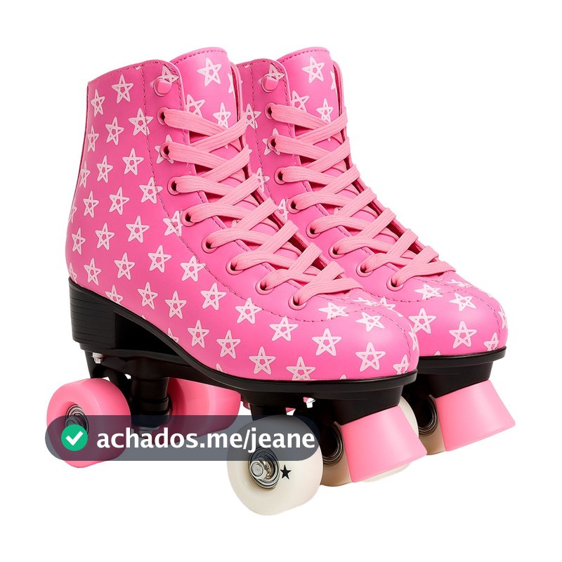 Patins Roller Skate Infantil Rosa Estampa Estrela Quad Clássico Regulável Com Freio Dianteiro

 Dm Toys