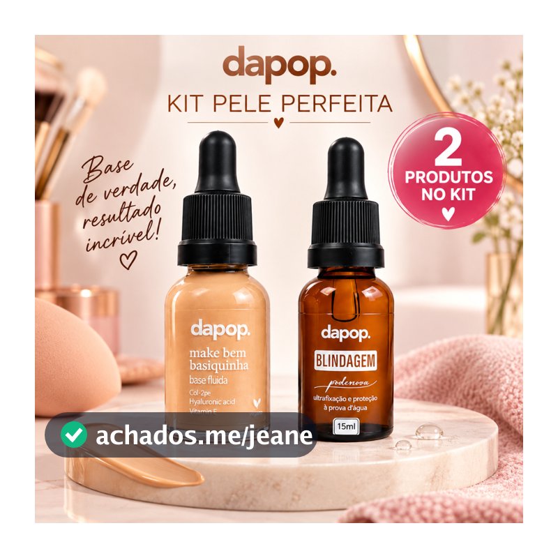 DAPOP Base + Blindagem Resistente a Agua e Suor Hidrata a pele Minimiza os Poros Primer Diluidor Make Cobertura Fluida
