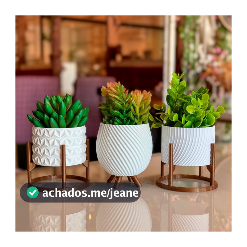 Kit de Vasos Cachepot Minimalista Texturas Vasinho Sala Decoração Delicada para Plantinhas Cactus
