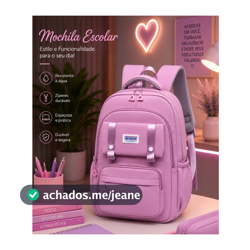Mochila Bolsa Media Feminina Antifurto Impermeável Bolsa Fashion Premium Faculdade Trabalho Moderna
