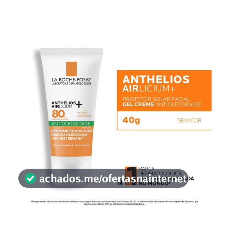 Protetor Anthelios Airlicium Antioleosidade Fps80 40g