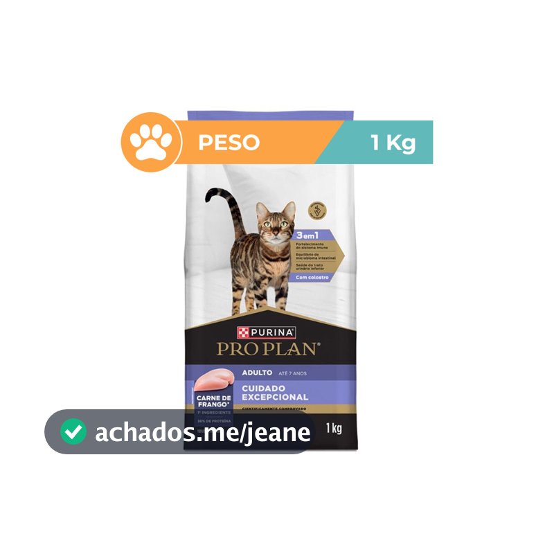 Ração Pro Plan Frango Gatos Adultos Saúde Urinária 1kg