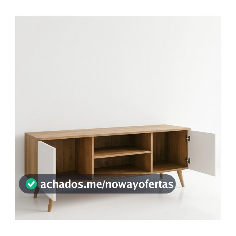 TOP VENDAS Rack Sala De Estar Multiuso Para TV até 50 Polegadas - Pés Retro