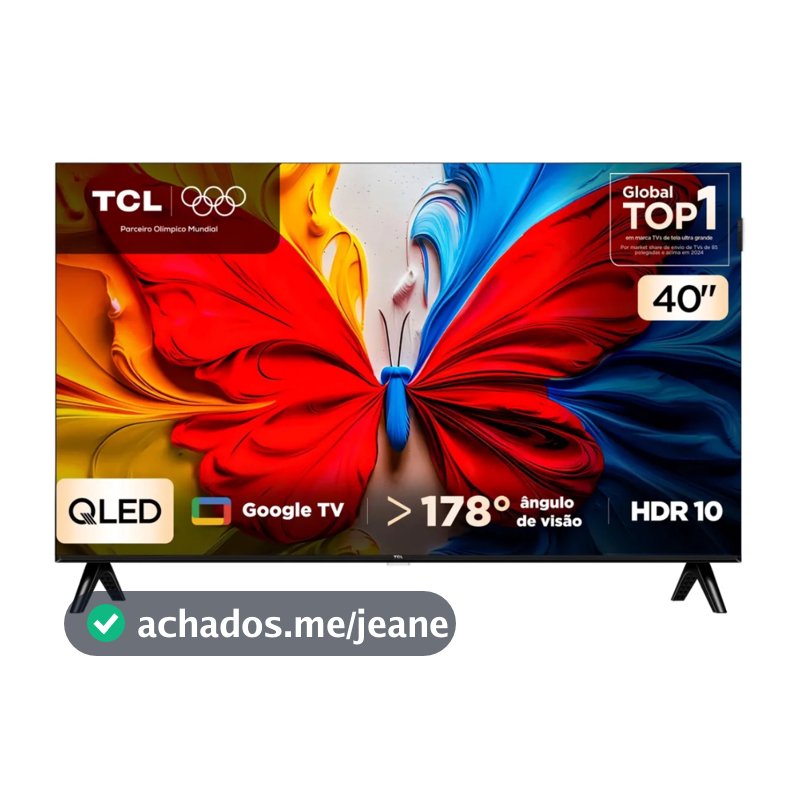 Smart TV TCL 40 Polegadas QLED 40S5K Full HD Google TV HDR10 Dolby Audio Wi Fi Bluetooth