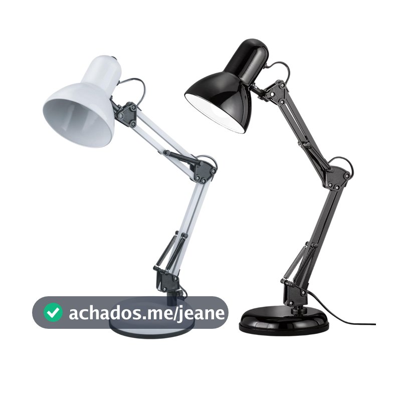 Luminária De Mesa Articulada Abajur Pixar Base Ou Garra