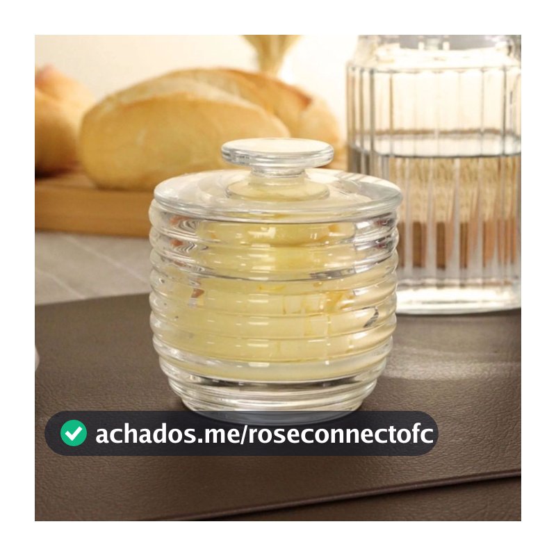 Manteigueira Francesa de Vidro Colmeia 150ml - Lyor