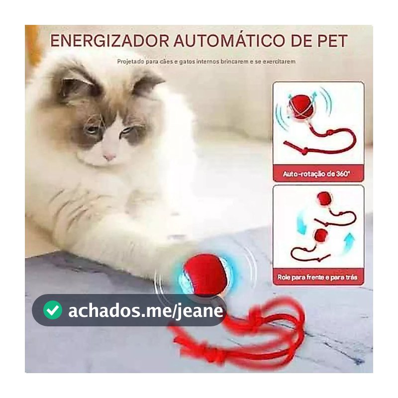 Brinquedos Inteligentes Para Gatos Bola De Rolamento Automática Cauda Falsa Recarregável Elétrico