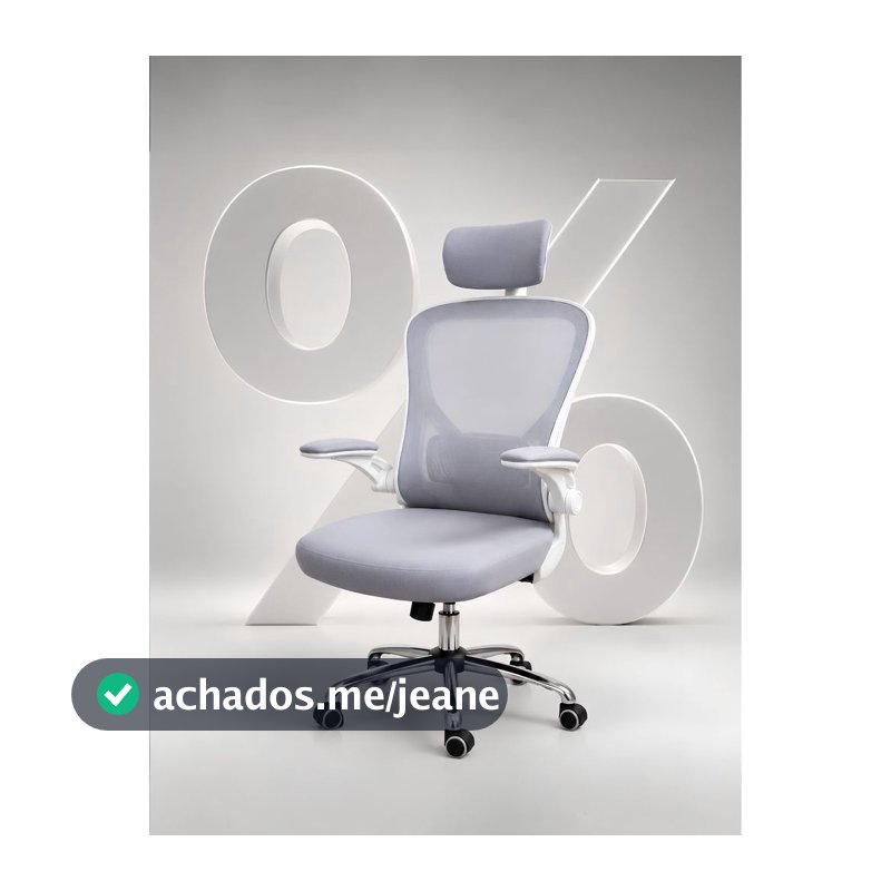 Cadeira de Escritório Ergonômica Oslo Comfort Mesh com Apoio de Cabeça e Ajuste Lombar