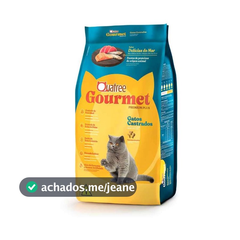 Ração Quatree Gourmet Gatos Castrados Delícias do Mar 10kg