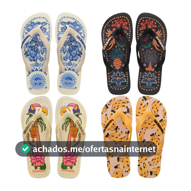 Kit 2 Pares Chinelo Havaianas Farm Tropical Vibes Promoção