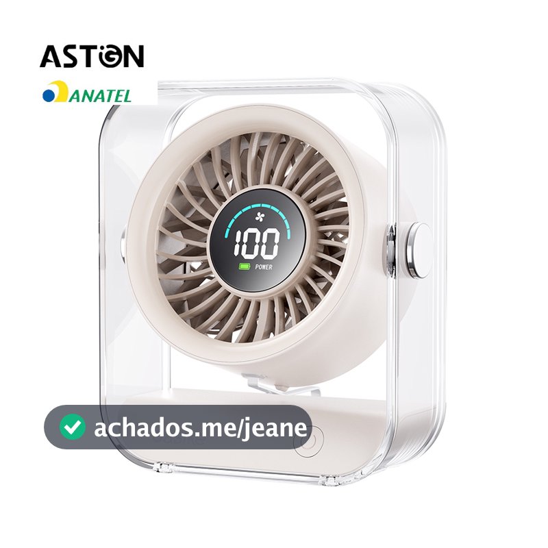 Astgn X Basike Fan de escritório portátil silencioso de 100 níveis