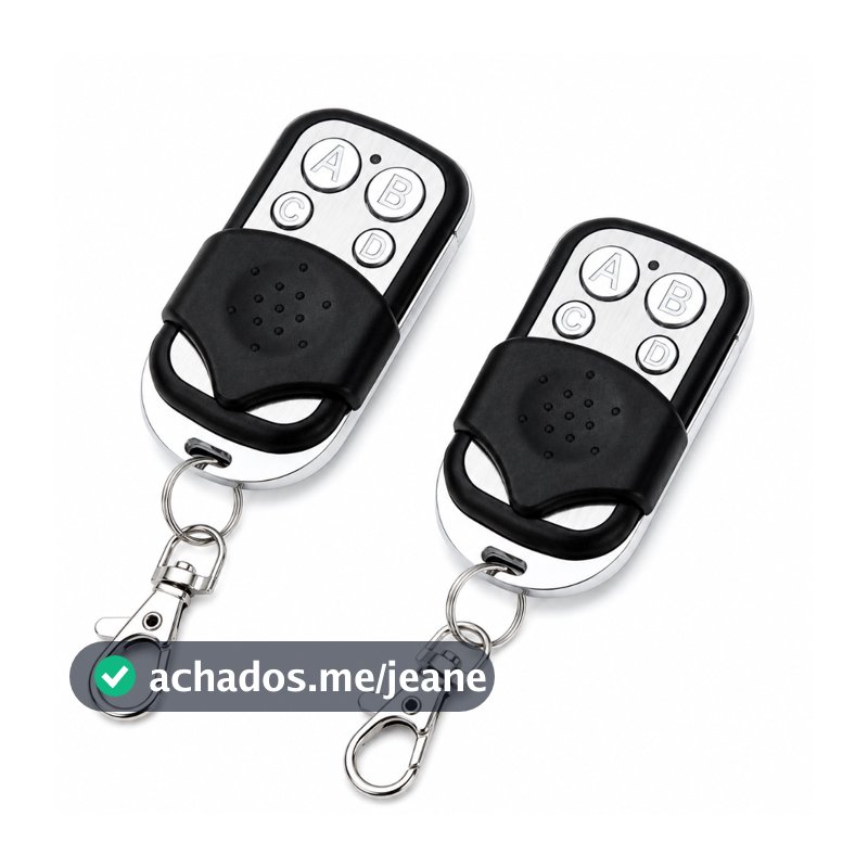 Controle Remoto Portão Elétrico Universal Chaveiro Portátil Garagem Automático 4 Botões 433 Mhz
