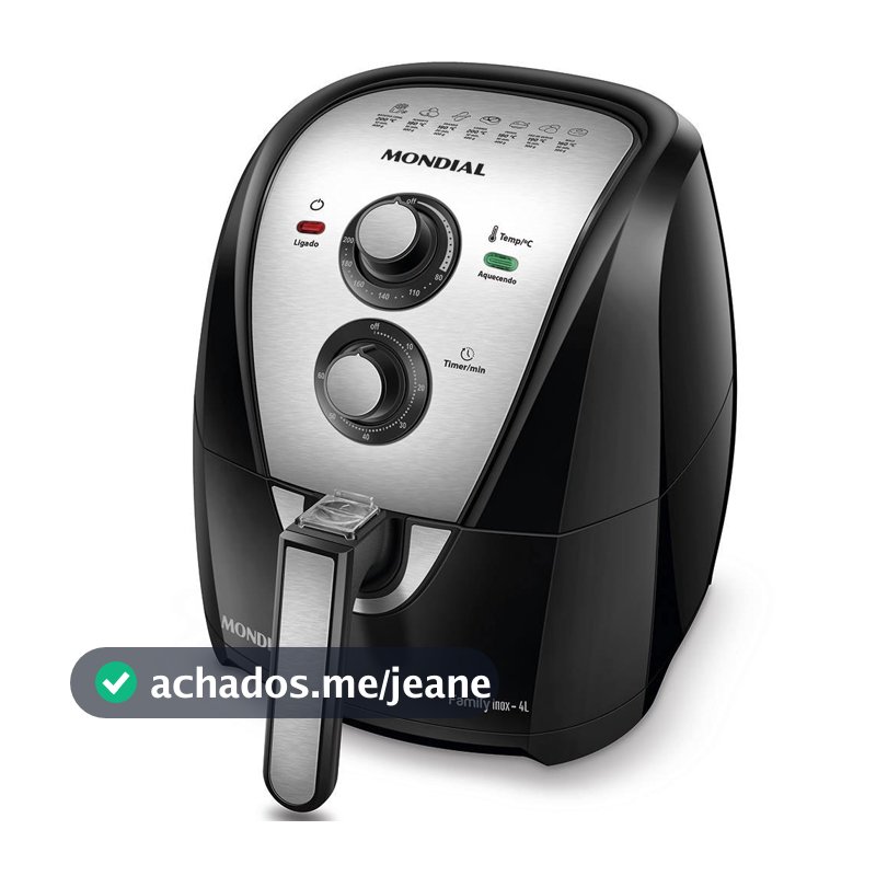 Fritadeira Sem Óleo Air Fryer Mondial AFN40BI Family Inox 4L