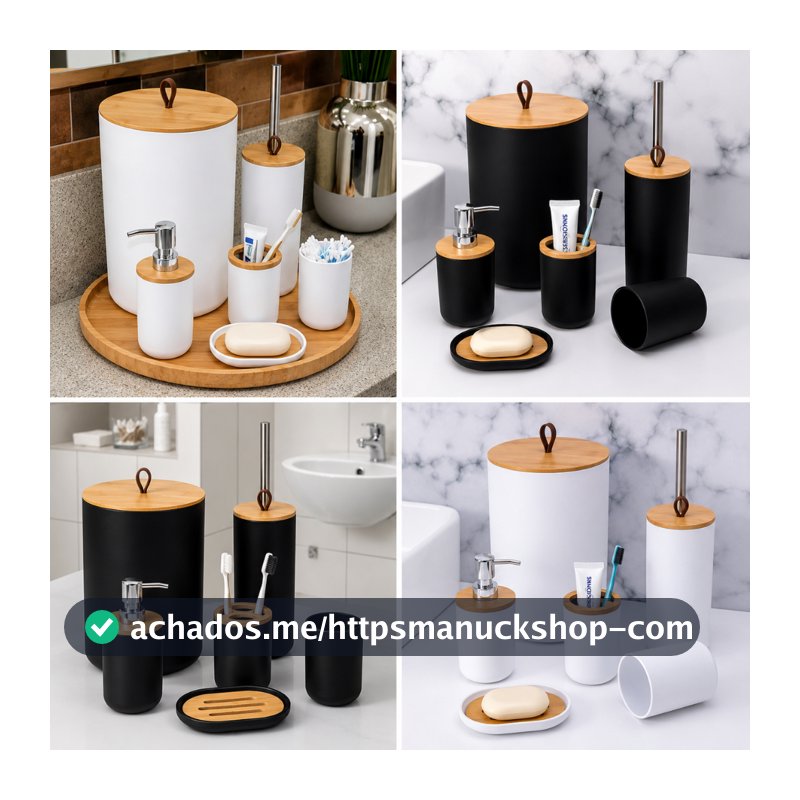6 ou 4 Peças Kit Banheiro Acessórios Kit de Banheiro Completo Porta Sabonete Liquido Banheiro