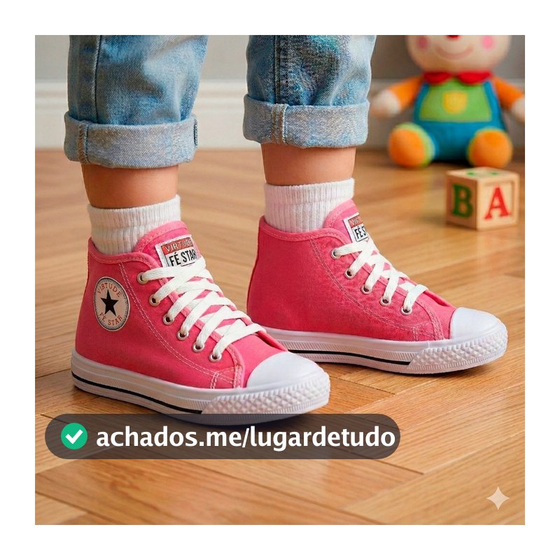 Tênis Botinha Star Infantil Menina e Menino Masculino e Feminino Casual Qualidade Confort Promoção