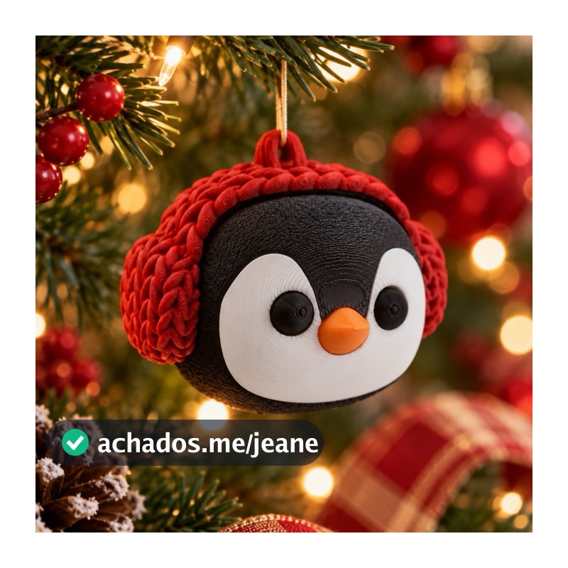 Kit 5 Pinguim de Natal Bola Enfeites de árvore de Natal Bola de Natal Decoração pra árvores de Natal