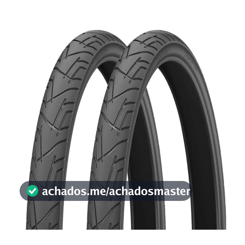 PAR PNEUS BICICLETA LEVORIN PRAIEIRO ARO 26 X 1.95 SLICK BALÃO MTB URBANO