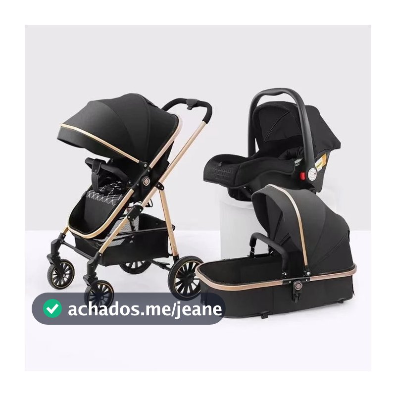 Carrinho Completo Portátil 3 EM 1 Com Moisés e Bebe Conforto E 2 em 1 Dobrável Versátil E Prático