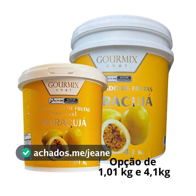 Polpa de Maracujá Recheio e Cobertura para Bolos  Drinks preparado de  Frutas Gourmix  Bonna Frutas