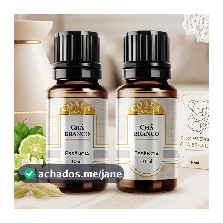 Kit 2 Essência Coala Chá Branco 10ml Para Aromatizador Difusor Perfumador de Ambiente