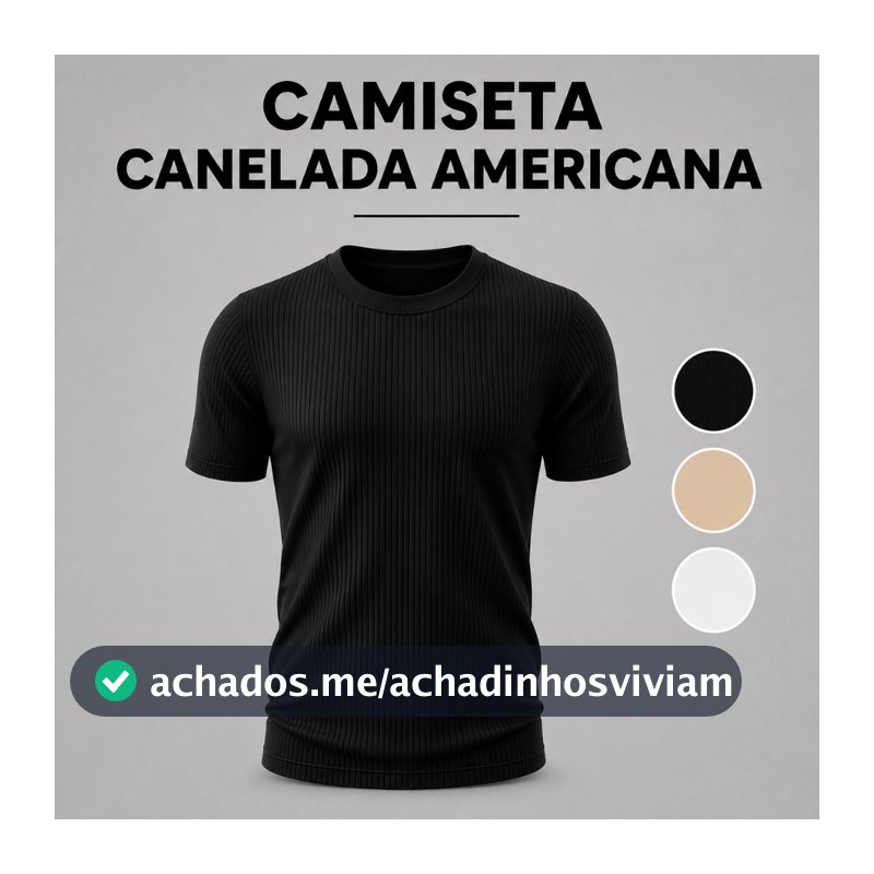 Camiseta Masculina Canelada Slim Fit Estilo Americana Ribana Justa ao Corpo Streetwear Rapper