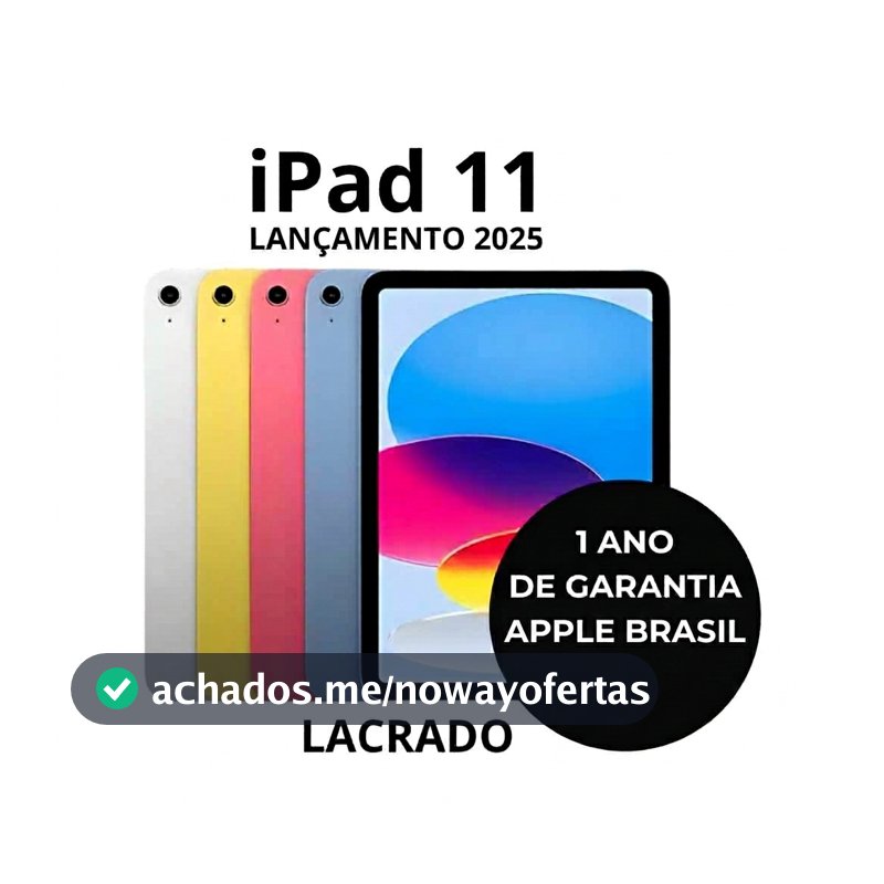 Tablet Apple iPad 11 Polegadas Processador A16 Touchscreen Conectividade Bluetooth WI FI de Alta Performance