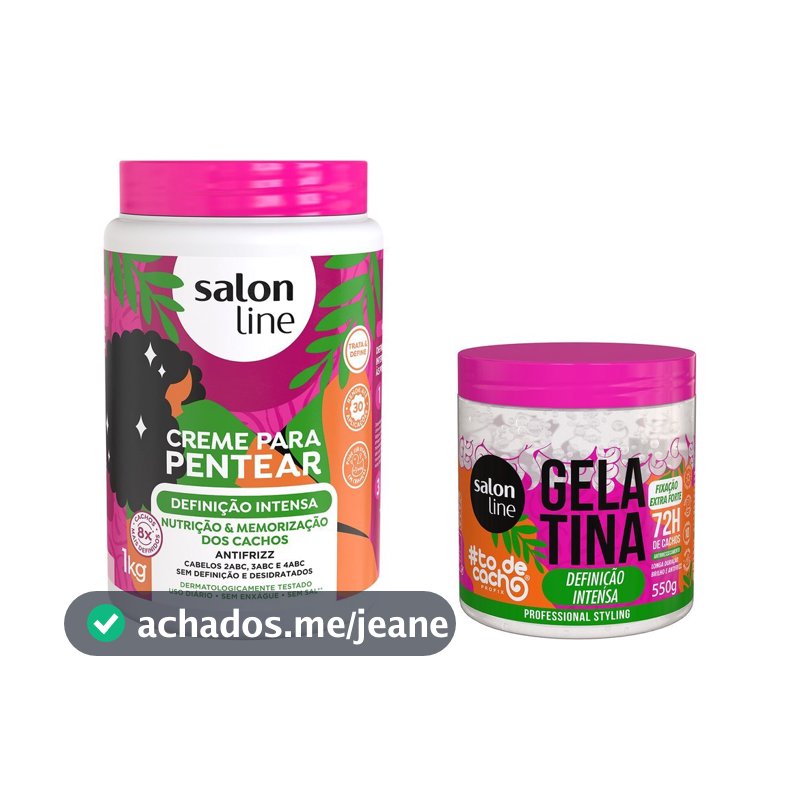 Kit Definição Intensa com Creme para Pentear e Gelatina #todecacho