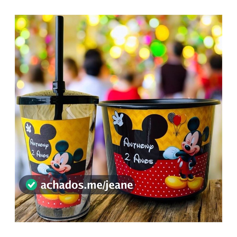 Baldes + Copos personalizados Mickey