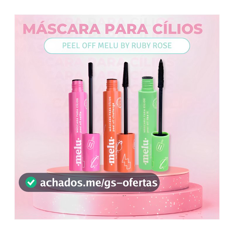 Máscara Para Cílios Rímel Peel Off Melu By Ruby Rose
