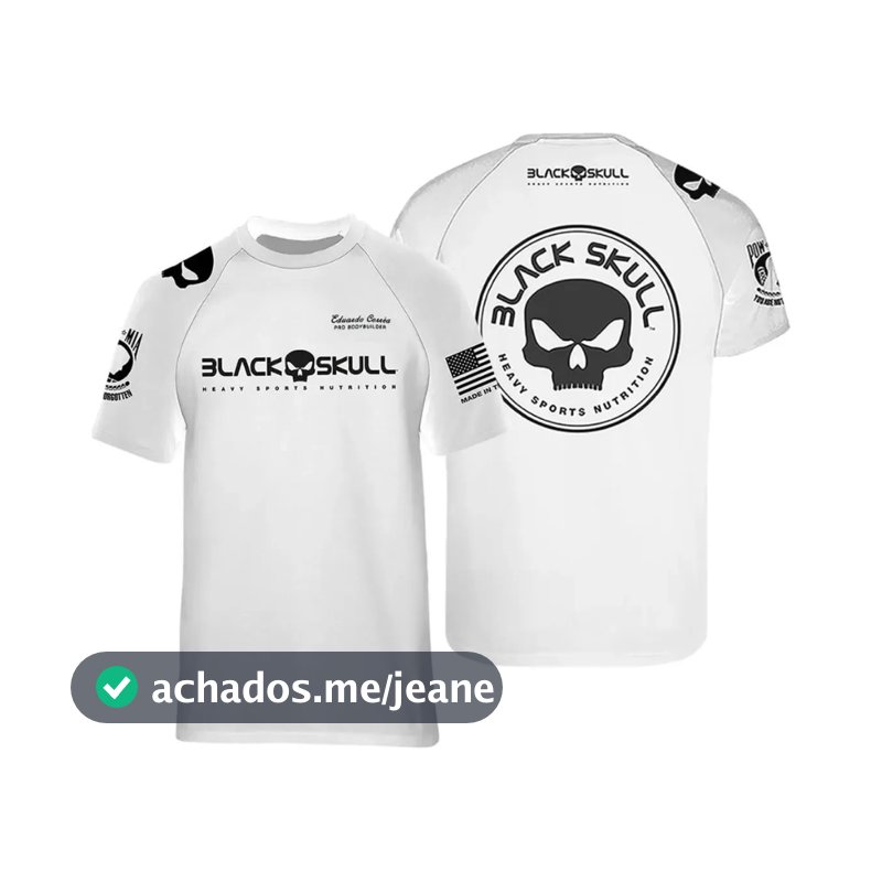 Camiseta Black Skull Original Dry Fit Caveira Luta Atlético exercício academia Treino Fitness Camisa