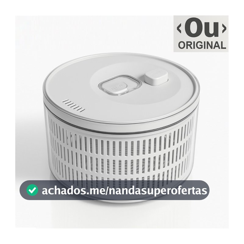 Secador de Salada 5.5L Organizador Geladeira Manual Folhas Giratório Legumes Verdura Alface Alimento