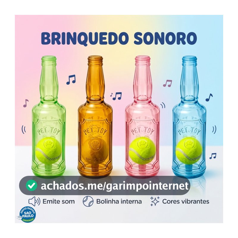 Brinquedo Para Cães Garrafa Borracha Resistente a Mordidas Interativo