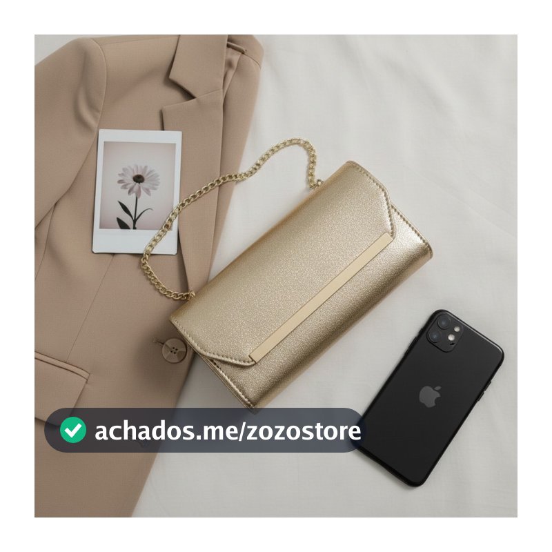 Bolsa Clutch Feminina Luxo Alça Removível para Casamento e Festa