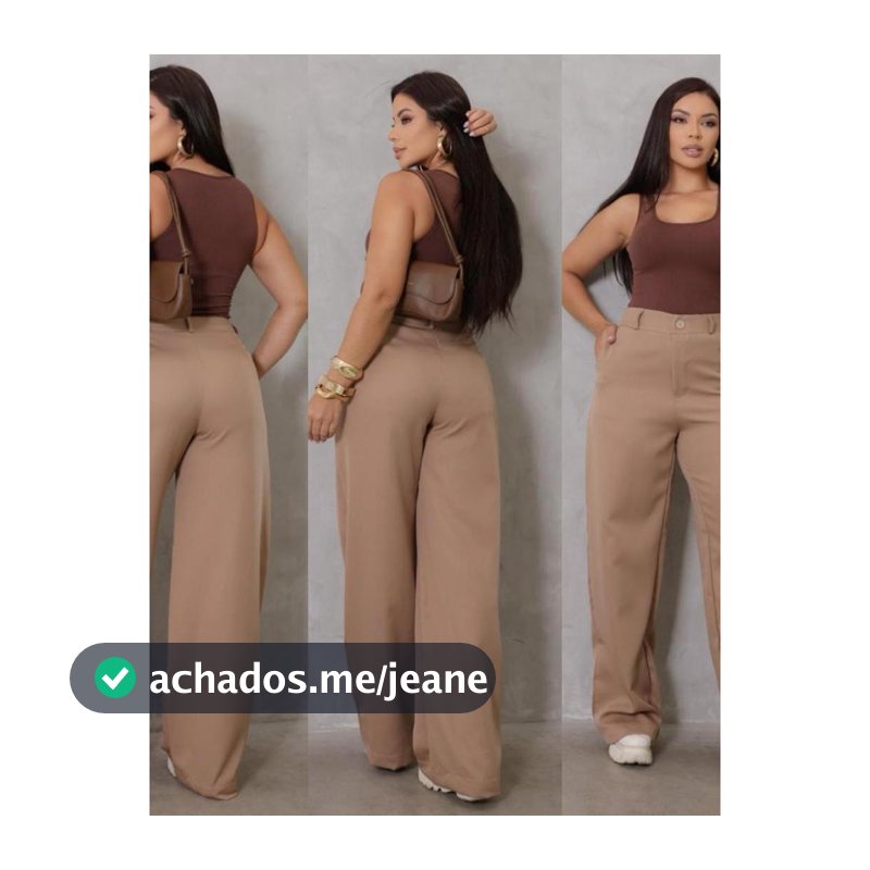 Calça Feminina Pantalona Alfaiataria Cintura Alta Elegante Social Moda Feminina Trabalho