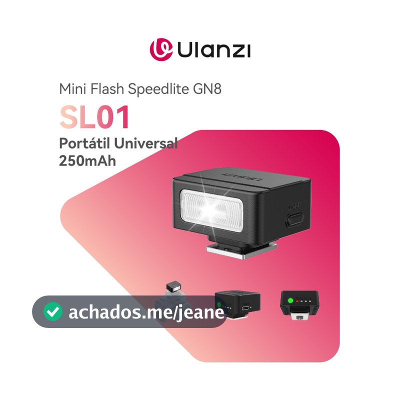 ULANZI SL01 Mini Flash Speedlite GN8 Portátil Universal