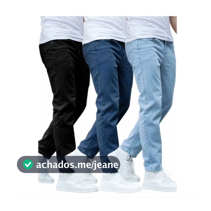 Kit com Calças Jeans Masculina Premium Skinny Corte tradicional Basico com Lycra