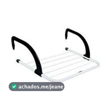 Varal Portátil De Roupas Para Apartamentos Janelas E Portas Cor Pretas