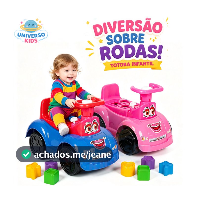 Totoka Totokinha Infantil Com Peças Geométricas Menina e Menino