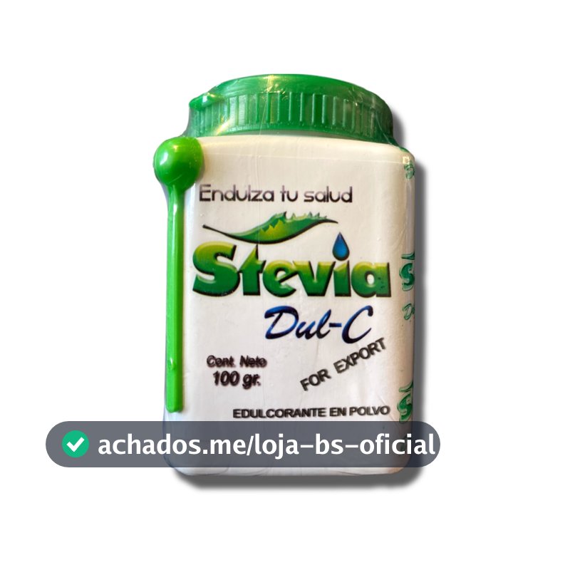 Adoçante Stévia 100g - 100% Natural sem Amargor Residual Dul-C