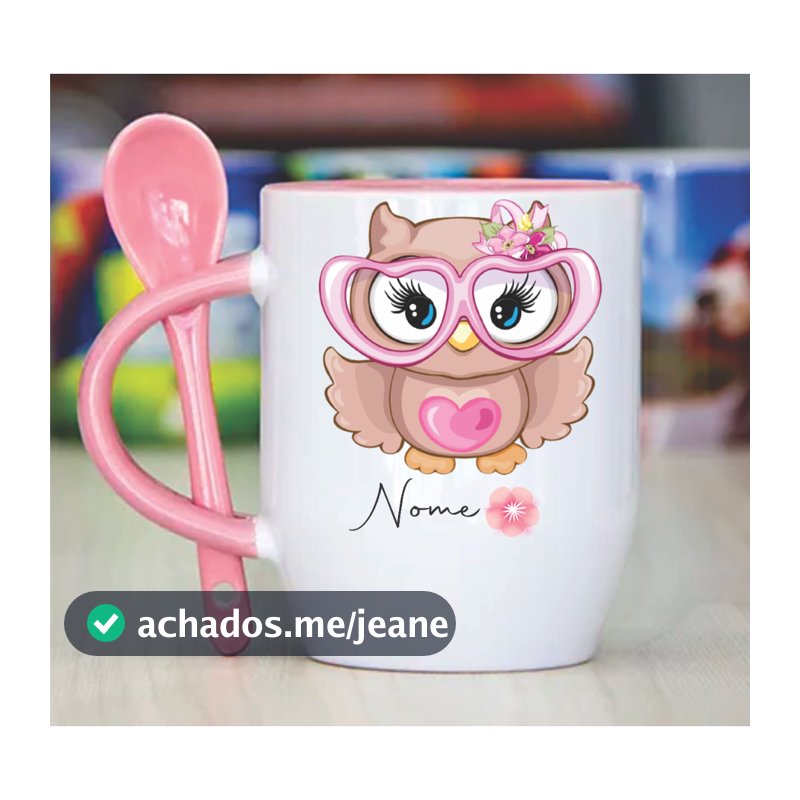 Caneca Personalizada Coruja com Nome Professores - Promoção