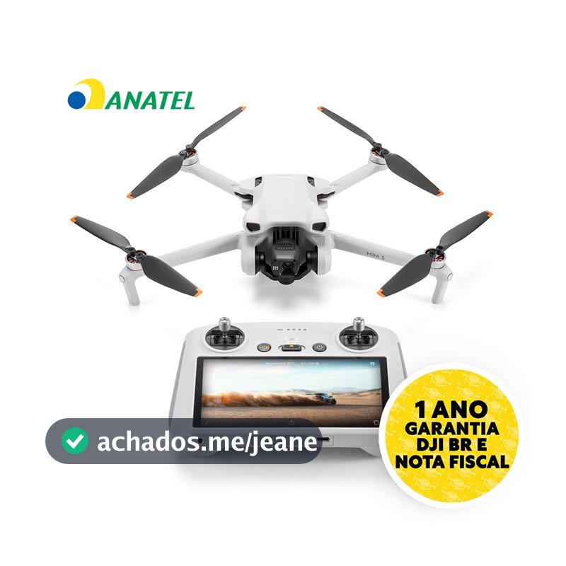 Drone DJI Mini 3 Standard ( Com Tela ) ( Lacrado, Garantia 1 Ano ) Anatel BR - DJI047