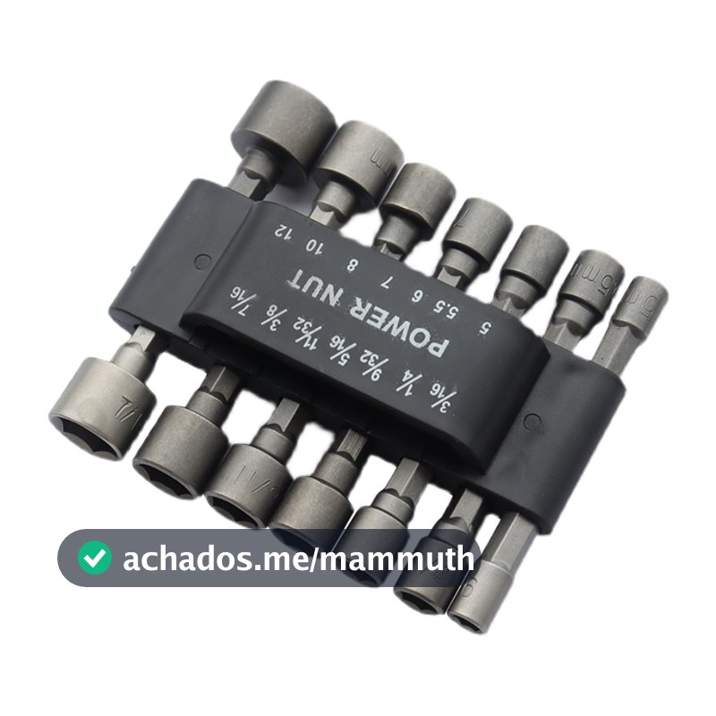 Kit de Jogo de Bits Soquete Canhão para Parafusadeira 5 A 13mm