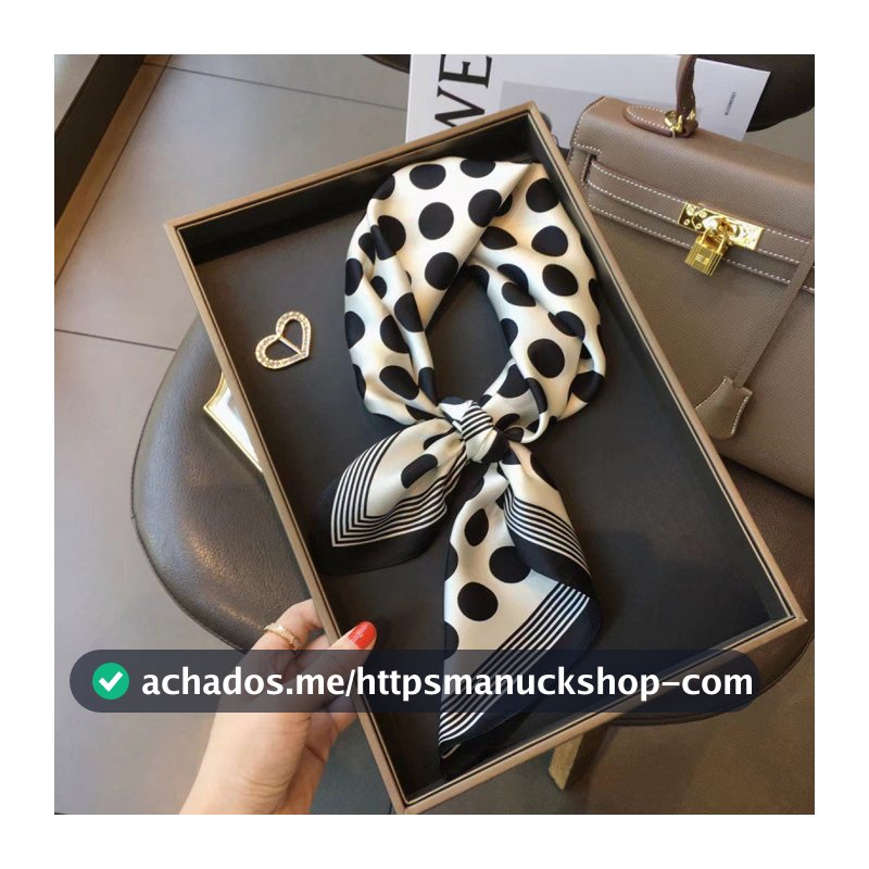 Lenço De Seda Novo Feminino Elegante Decorativo Fino Pequeno Quadrado 70x70cm