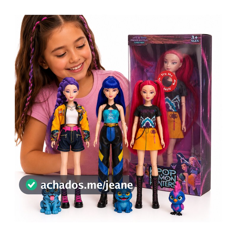 Bonecas guerreiras do k-pop 30 cm articuladas e musical Rumi Mira e ZOEY