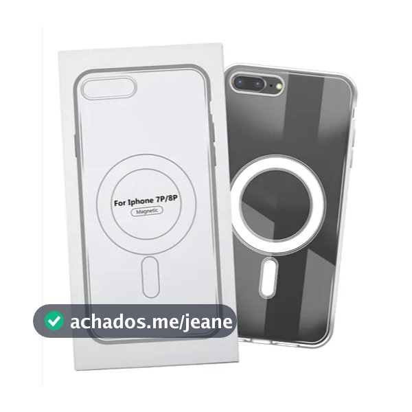 Kit Capinha Capa Transparente Magnética com Magsafe P iPhone 7/8 Plus Case