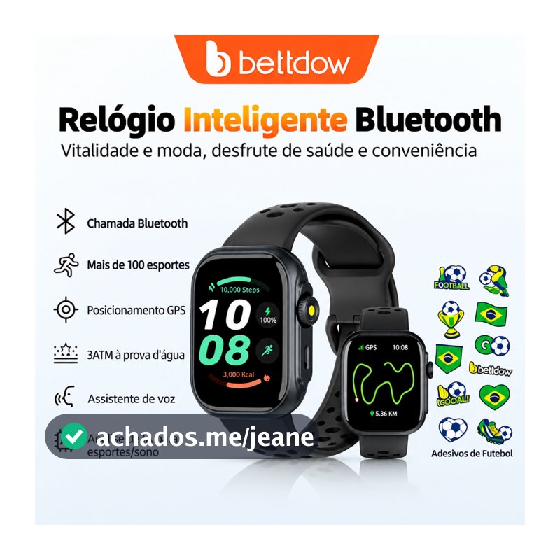 BETTDOW kriki Ai modelo GPS + smartwatch Alexa com mais de 100 modos desportivos, à prova de água 3ATM