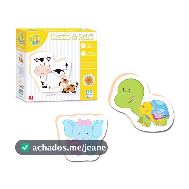 Jogo Educativo De Encaixar Mamae & Bebe Colecao Be A Ba Nig Brinquedos